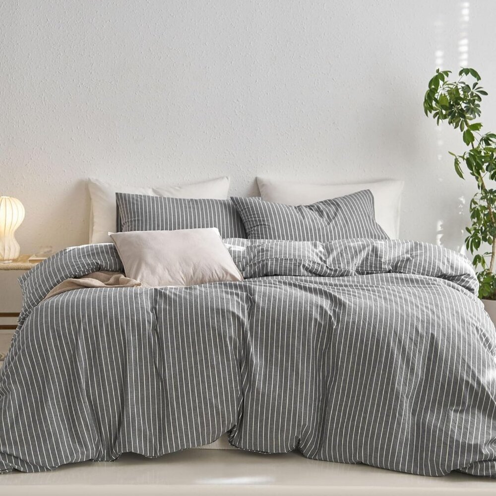 Striped Duvet Cover Set 100%